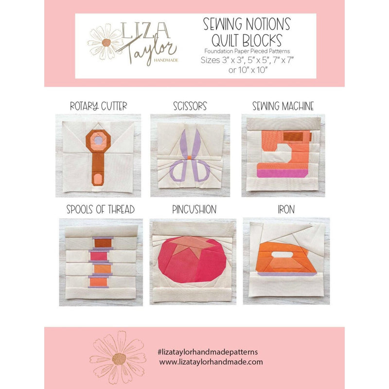 Liza Taylor Handmade Sewing Notions Quilt Blocks Pattern