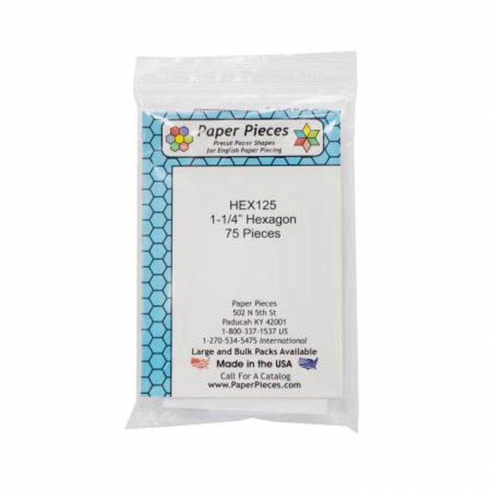Paper Pieces:  Hexagon Pack 1-1/4" (75 pieces)