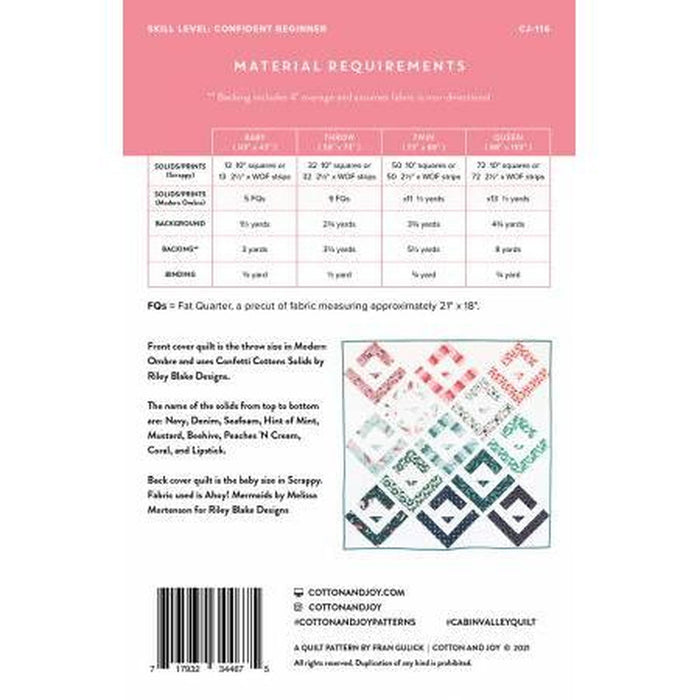 Pattern: Cabin Valley