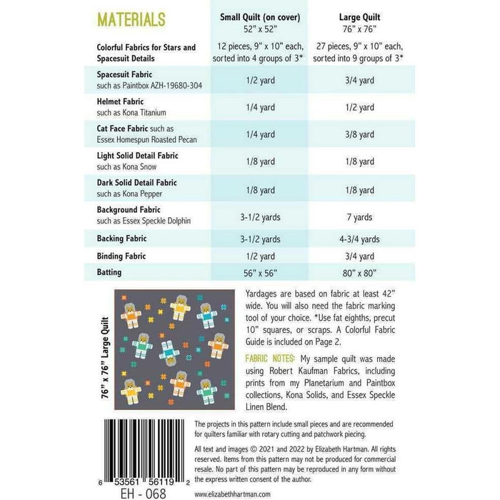 Pattern:  Cats In Space