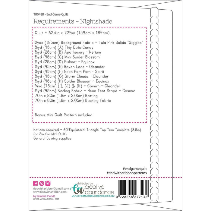 Pattern: End Game - Nightshade Version