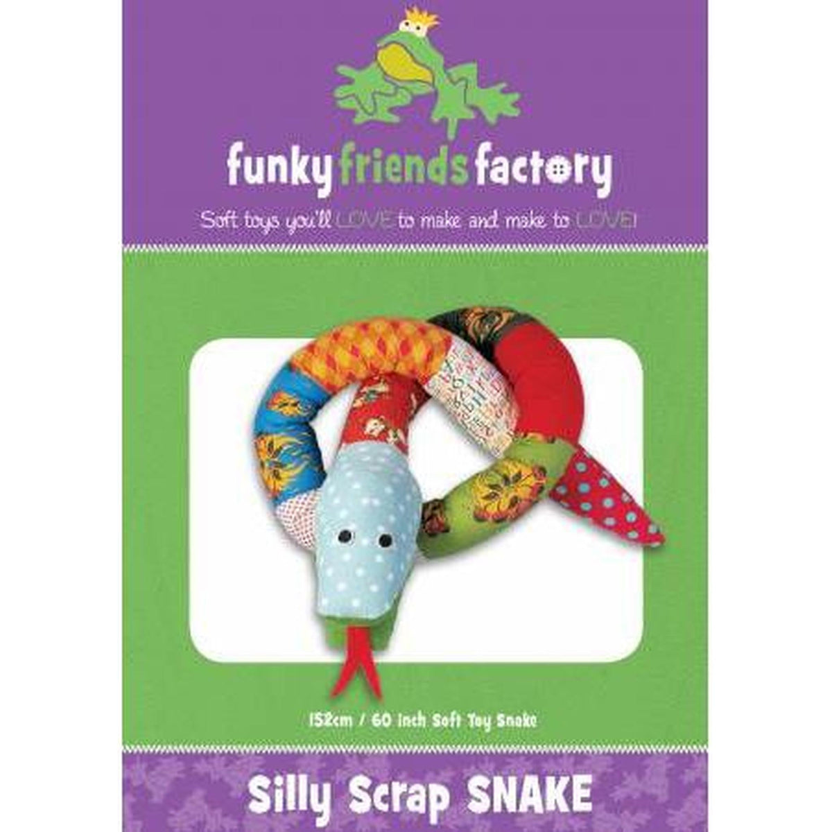 Pattern: Funky Friends Factory Silly Scrap Snake — Gotham Quilts