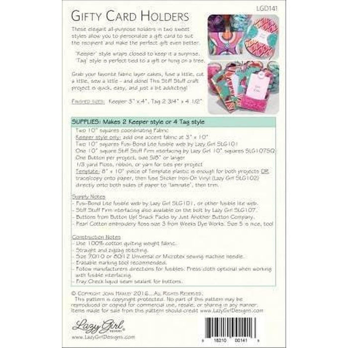 Pattern: Gifty Card Holders
