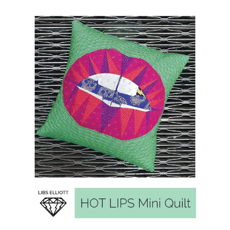 Pattern: Hot Lips Mini Quilt Foundation Paper Piecing