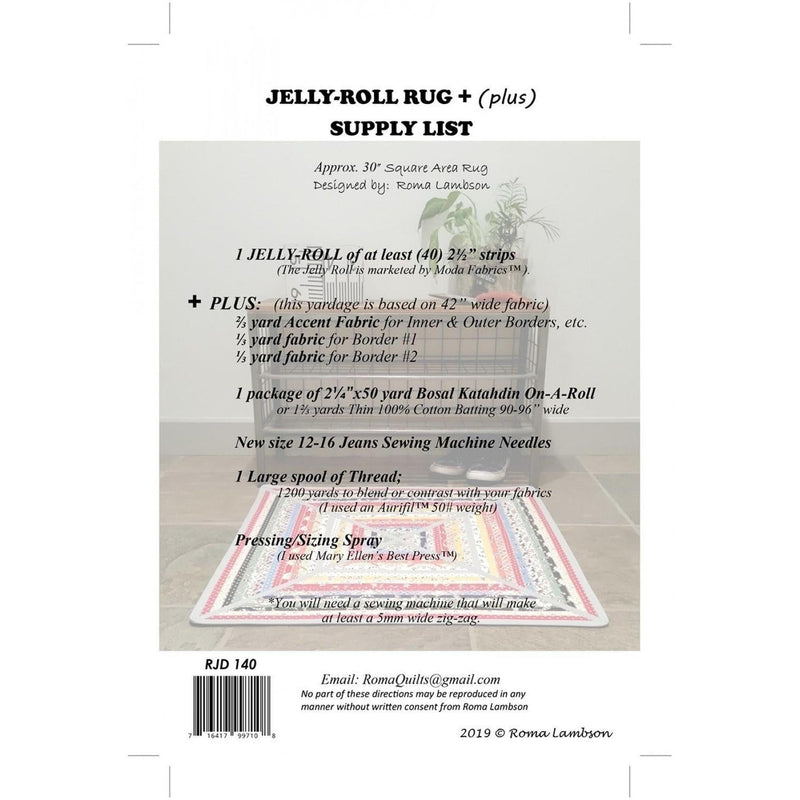 Pattern: Jelly Roll Rug Plus