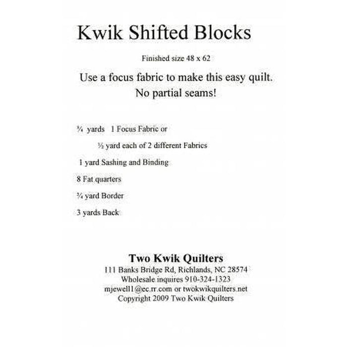 Pattern: Kwik Shifted Blocks