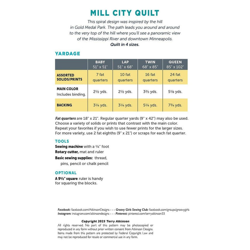 Pattern:  Mill City Quilt