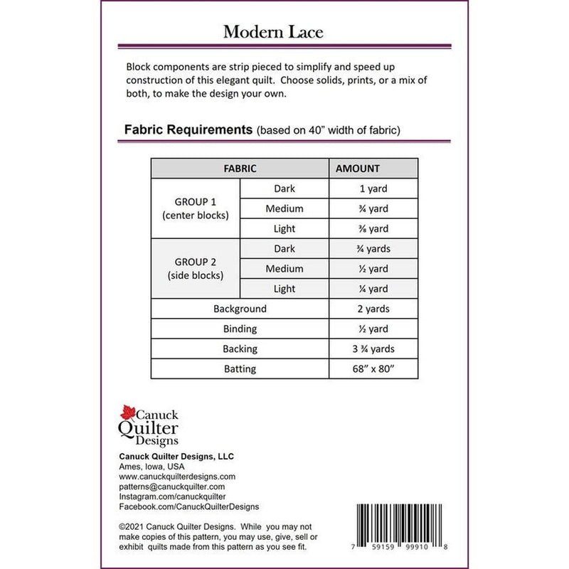 Pattern: Modern Lace