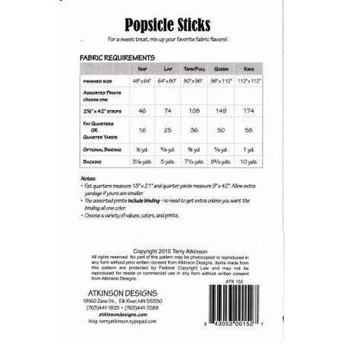 Pattern: Popsicle  Sticks