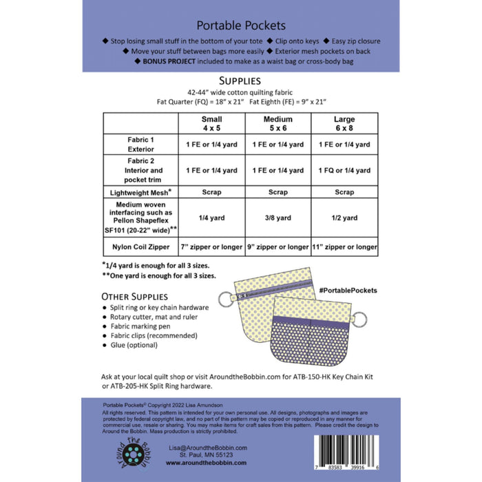 Pattern: Portable Pockets