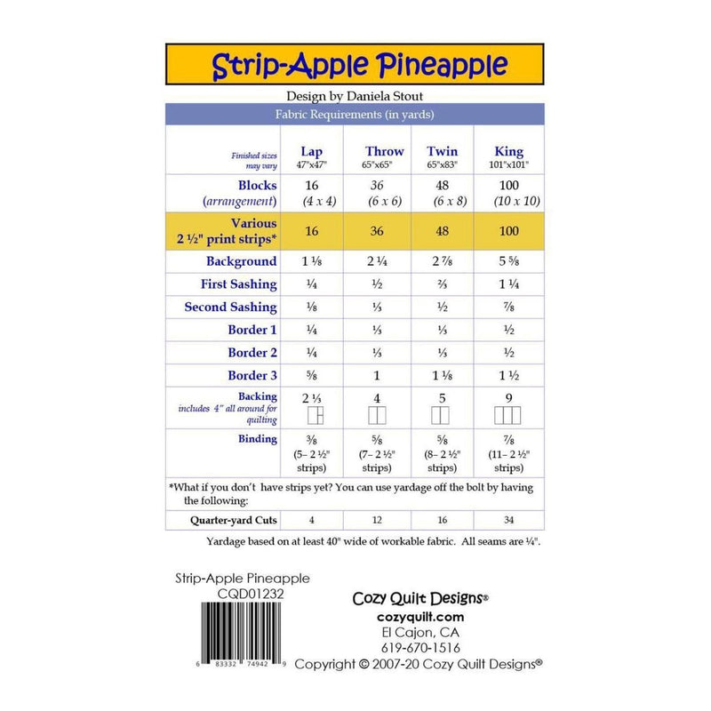 Pattern: Strip-Apple Pineapple