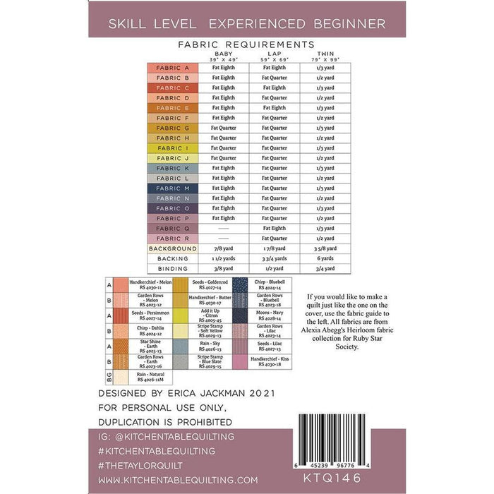 Pattern:  The Taylor Quilt