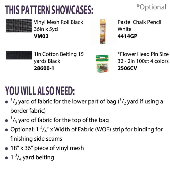 Pattern: Vinyl Mesh Market Bag