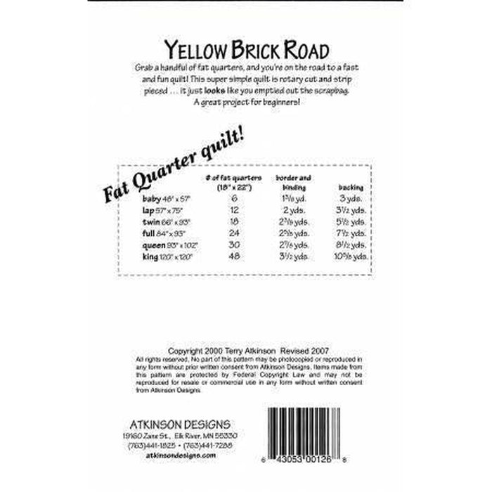 Pattern: Yellow Brick Road