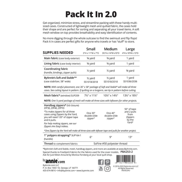 Pattern: byAnnie's Pack it In 2.0