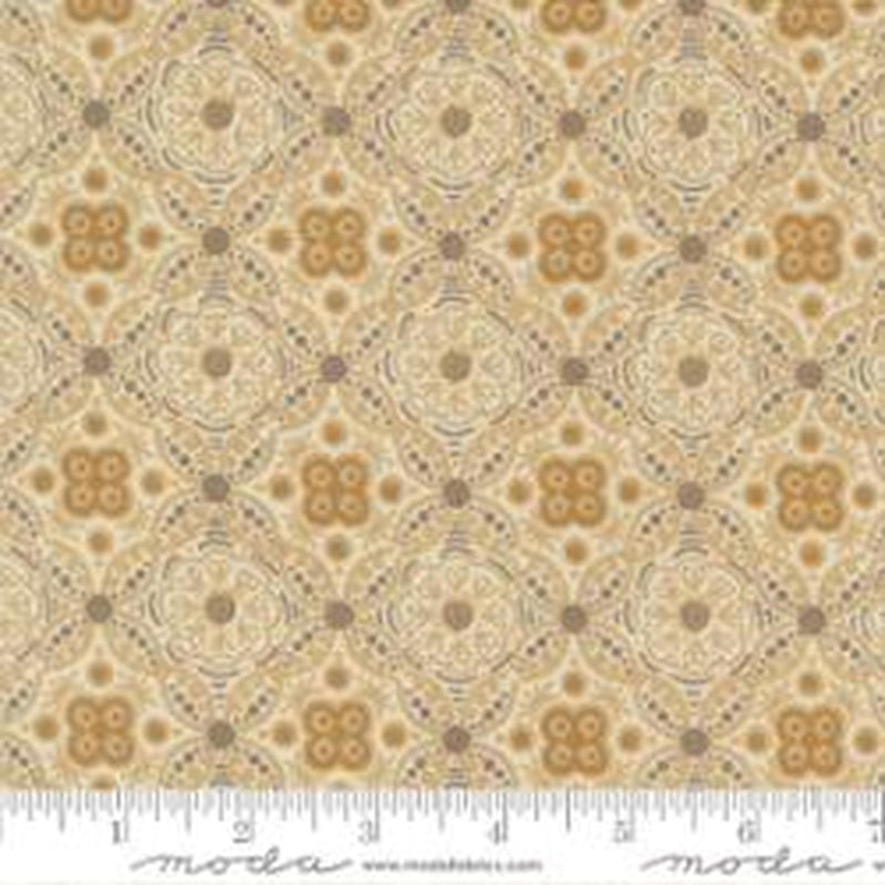 Posh Filigree Damask Medallion Ivory Whisper