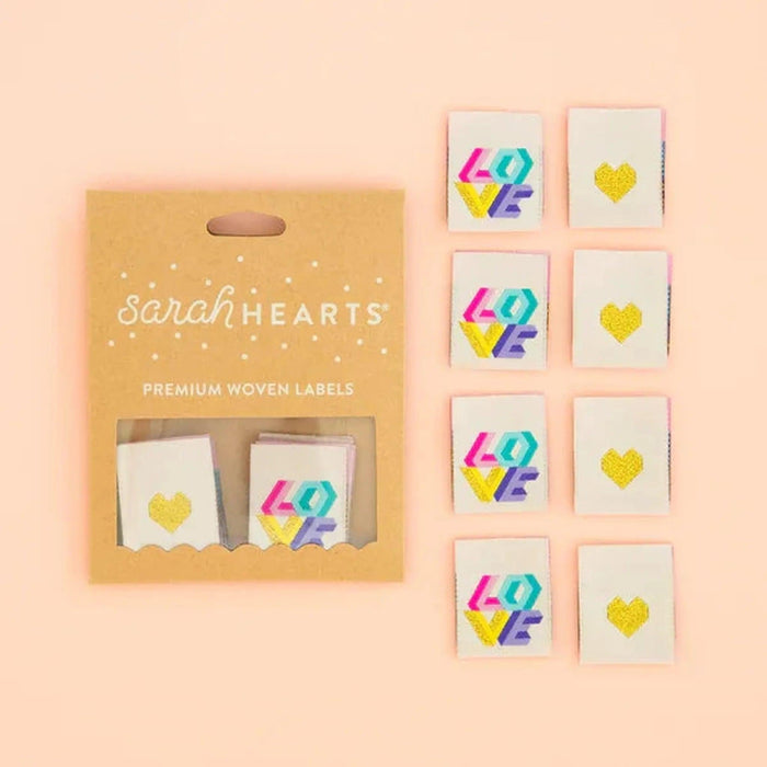 Quilt Label - Sarah Hearts X Tied With A Ribbon | Love Quilt