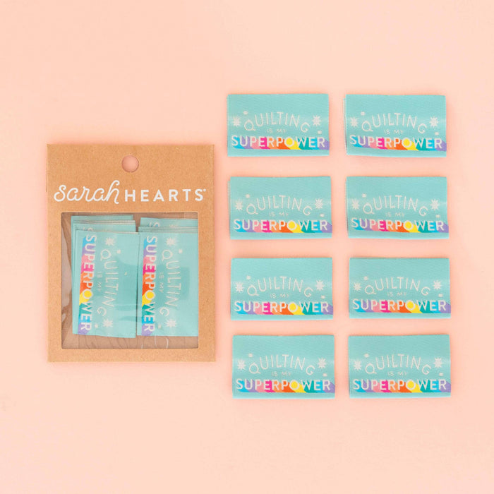 Quilt Label - Sarah Hearts x Tied With A Ribbon | Quilting is My Superpower