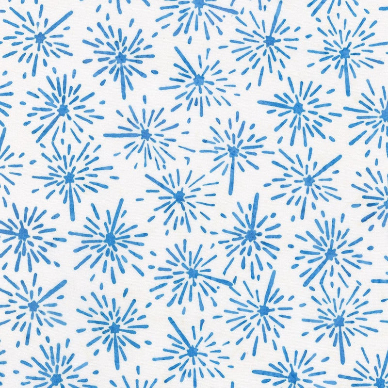 RK Artisan Batiks: Liberty 2 - Fireworks: White