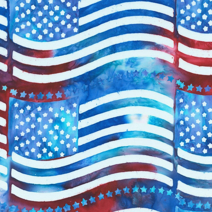 RK Artisan Batiks: Liberty 2 - Flags: Blue