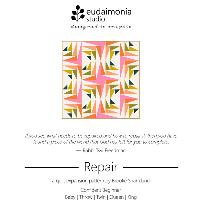 Repair PDF Quilt Pattern by Eudaimonia Studio