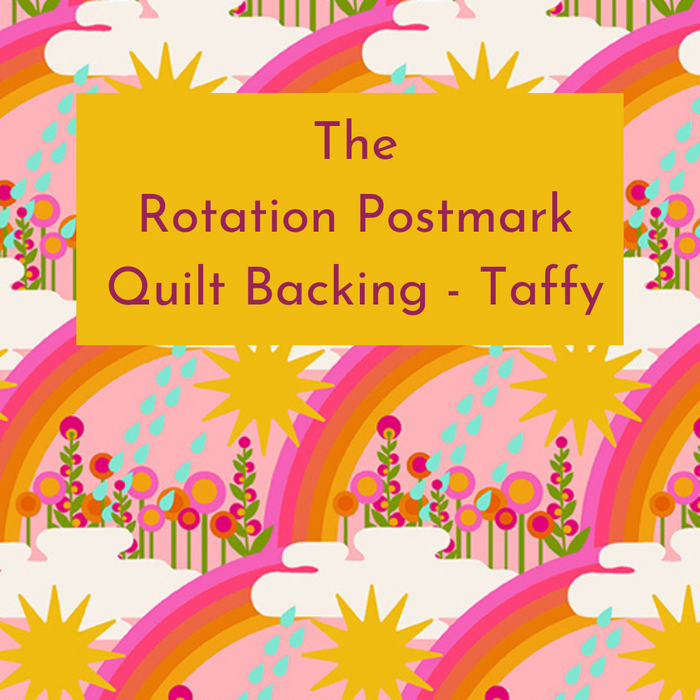 Postmark Rotation Quilt Kit Backing in Taffy