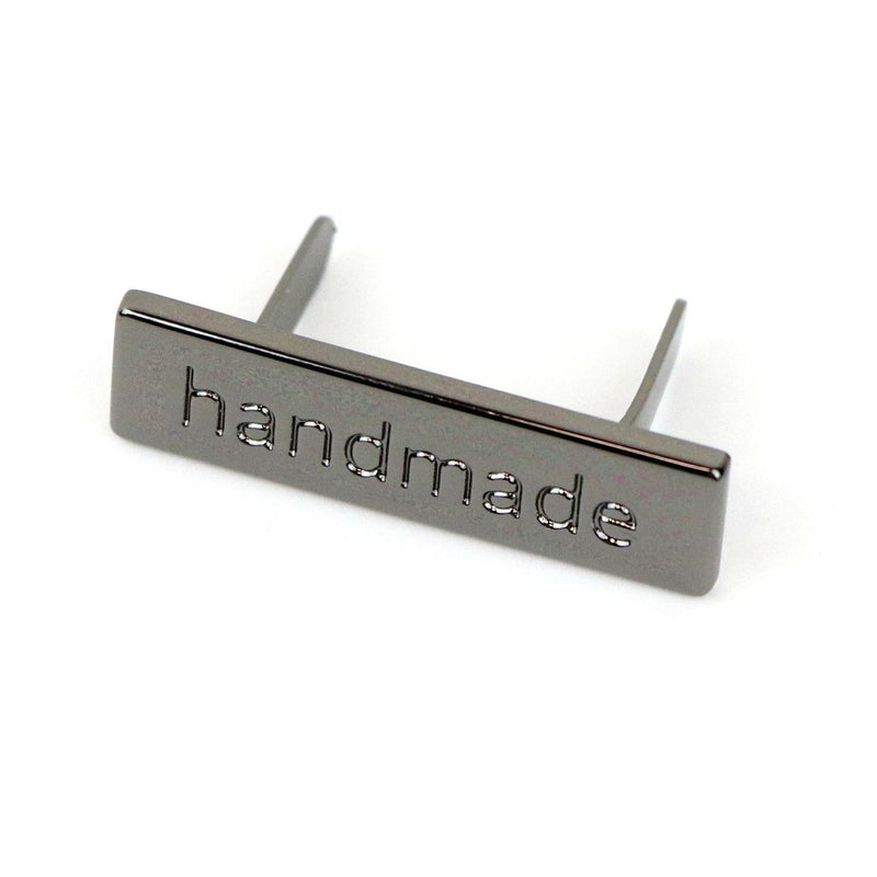 Sallie Tomato Serif Handmade Label - Gunmetal