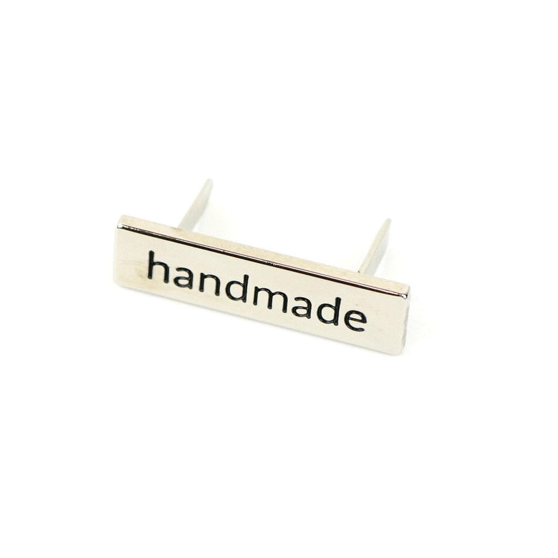 Sallie Tomato Serif Handmade Label - Nickel