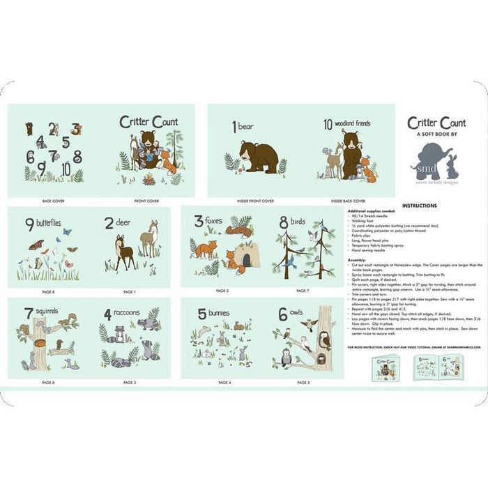 Shannon Cuddle Critter Count Digital Panel - Honeydew