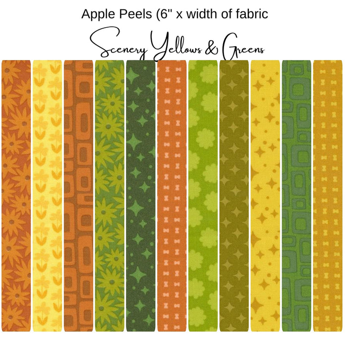 6" Peel (11) - Scenery by Elizabeth Hartman - Yellow and Green