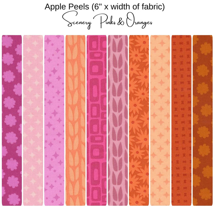 6" Peel (10) - Scenery by Elizabeth Hartman - Pink and Orange