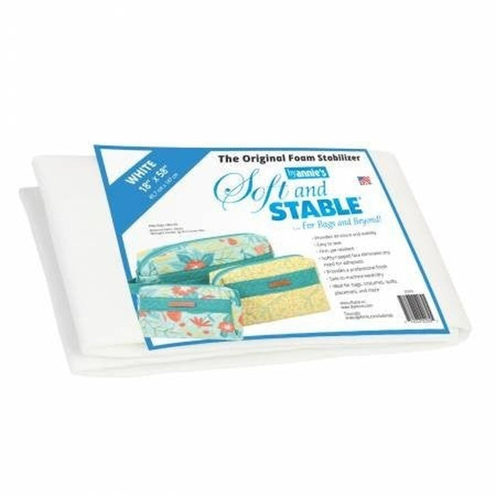 Soft and Stable White 100% Polyester Foam Stabilizer 18in x 58in