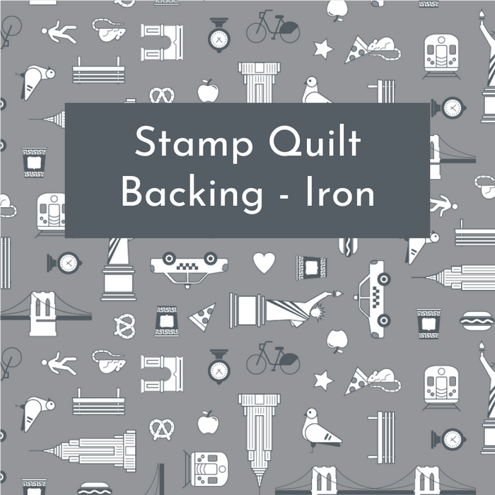 Stamp Quilt  Backing - Iron