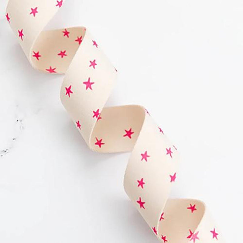 Starry Natural/Pink 1 1/2"  Webbing