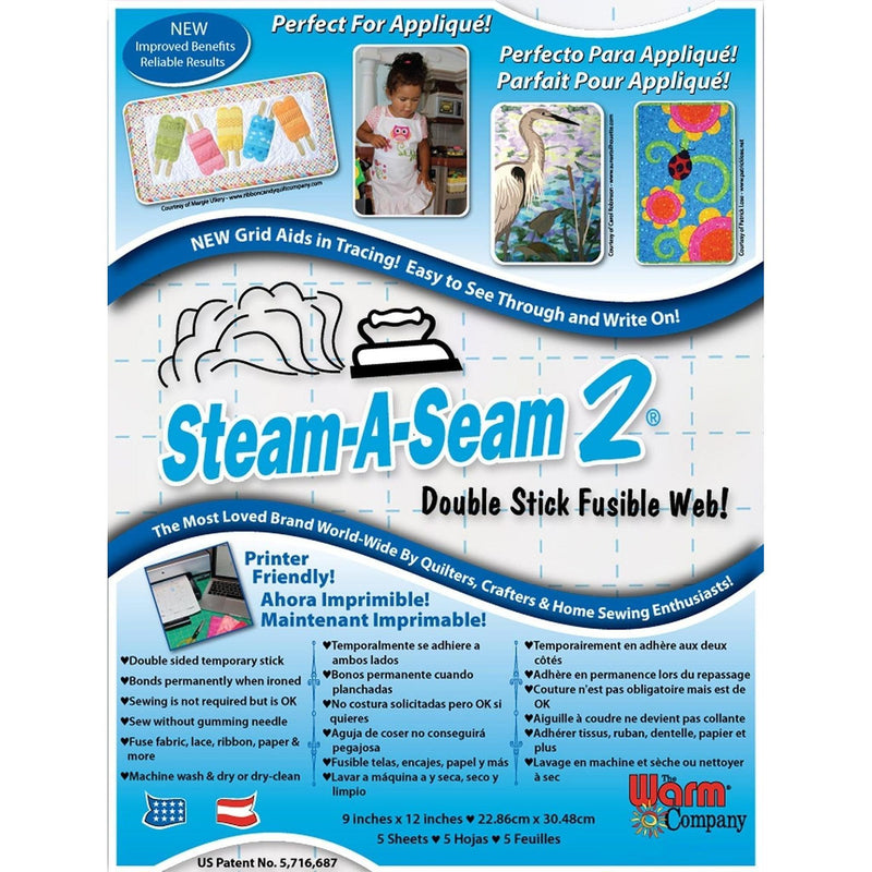 Steam A Seam Regular Pack (5) 9x12 Sheets