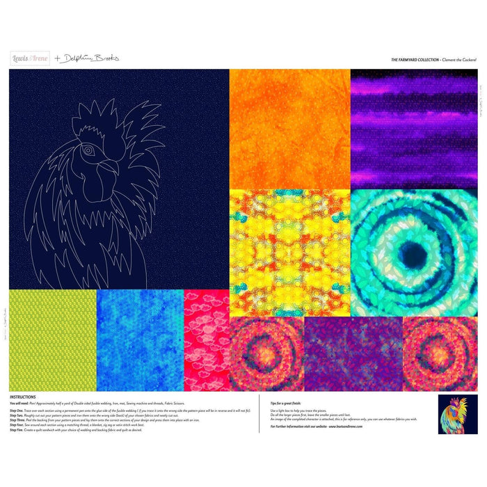 The Farmyard Collection Clement the Cockerel - Panel (36"x44")