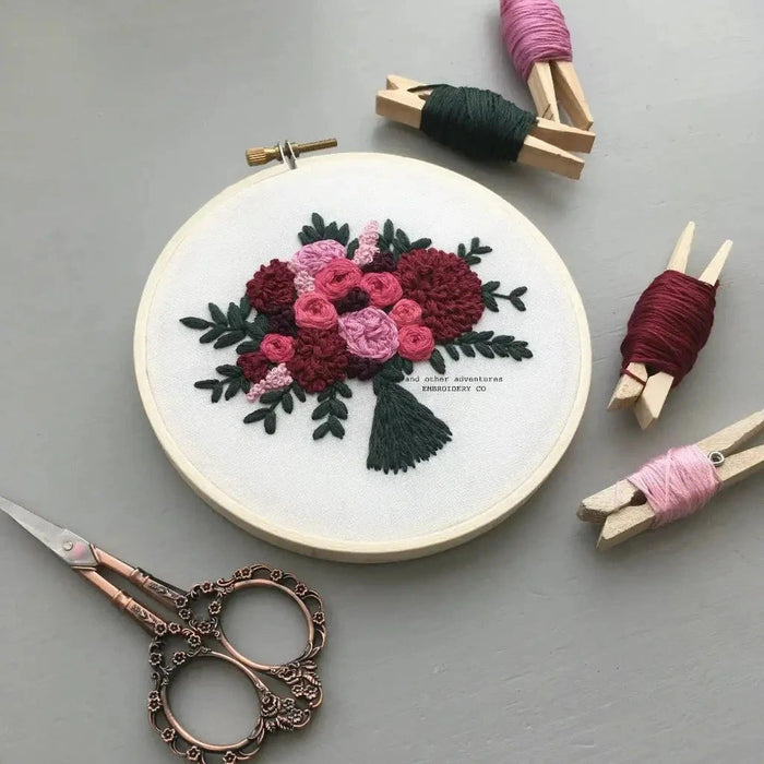 The Valentina Bouquet Intermediate Embroidery Kit