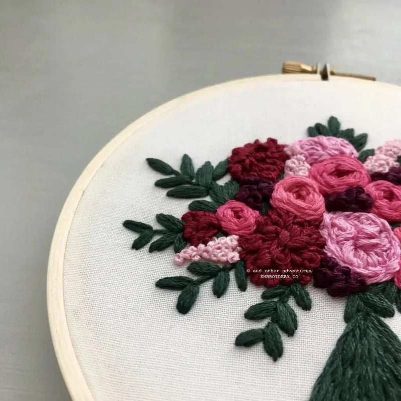 The Valentina Bouquet Intermediate Embroidery Kit