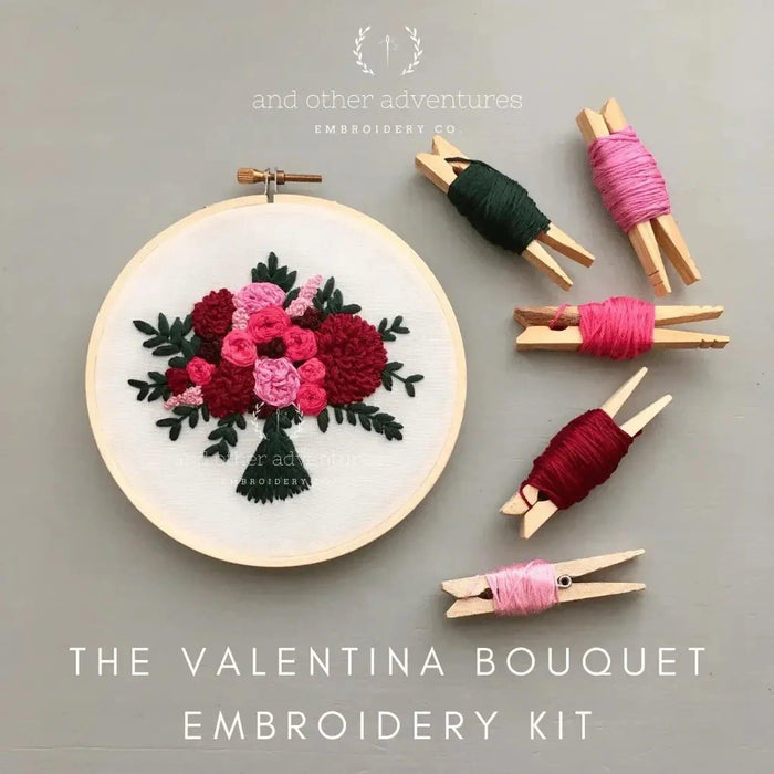 The Valentina Bouquet Intermediate Embroidery Kit