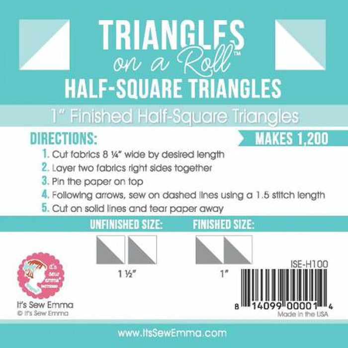 Triangles on a Roll 1" Half Square Triangle