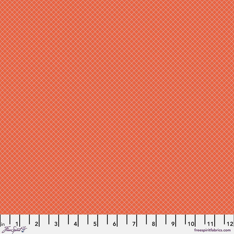 Tula Pink True Colors - On the Grid: Salmon