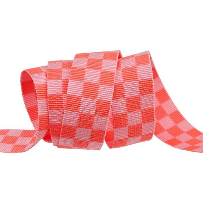 Tula Pink  1-1/2in Wide Renaissance Ribbon Webbing - Check Please Lunar