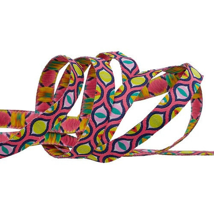 Tula Pink Ribbon - Cat Eyes: Pink/Multi