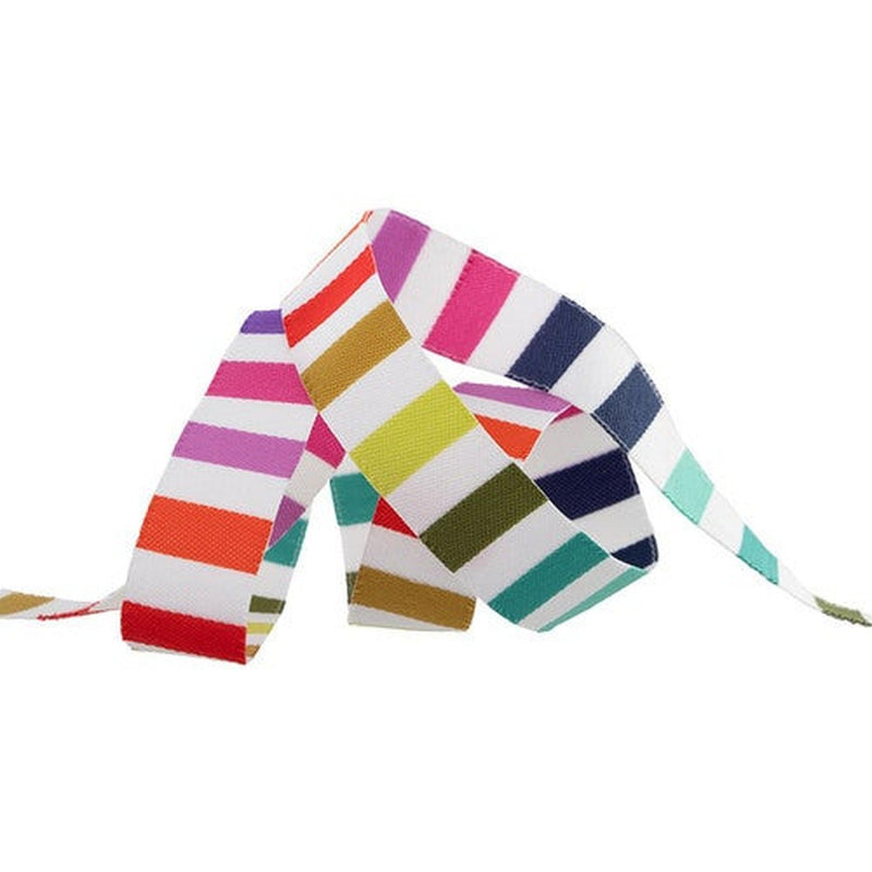 Tula Pink Ribbon - Rainbow Stripe: Rainbow/Multi - 5/8"