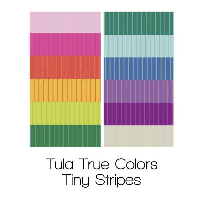 April 2022 Preorder -- Tula Tiny Stripes Fat Quarter Bundle Precuts