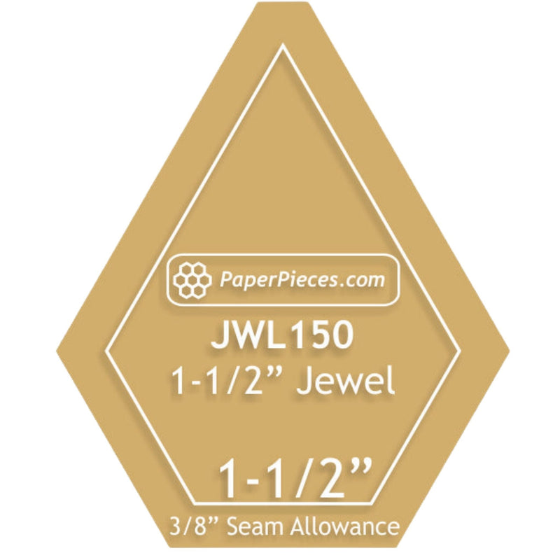 Paper Pieces: Jewel 1 1/2" - Acrylic Cutting Template