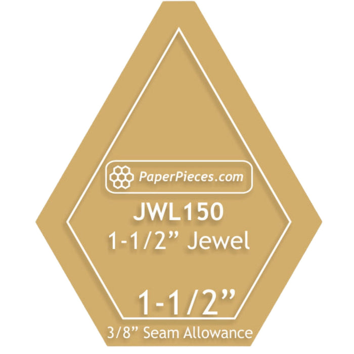 Paper Pieces: Jewel 1 1/2" - Acrylic Cutting Template