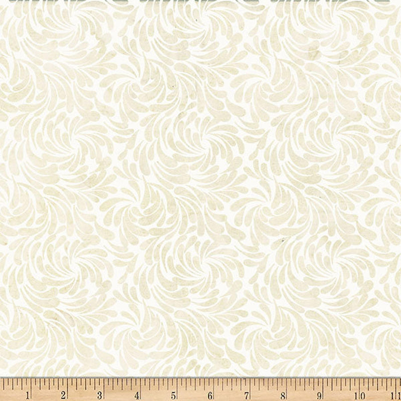 Bali Batik - Swirly Petals - Oyster