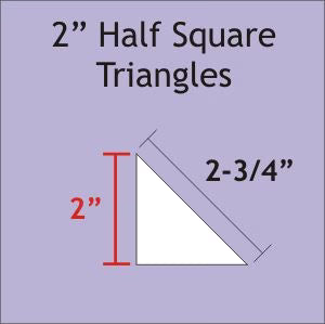 Paper Pieces: Half Square Triangle Pack 2" (600 pieces)