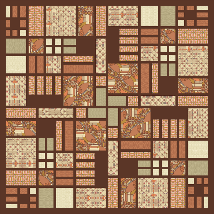 NOVEMBER PREORDER -- Oak Park Quilt Kit Earth